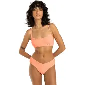 Billabong Bade-Shirt "Tanlines Lace Up", Damen, Gr. S, orange (peach tart), Obermaterial: 91% Polyester, 9% Elasthan., Bikini-Oberteile Bade-Shirt