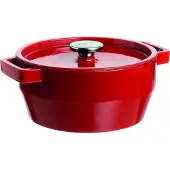 Pyrex Slow Cook Bratentopf rund, mit Deckel, ø: 280 mm, rot