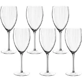 Leonardo Weißweinglas "POESIA", transparent (klar), H:23cm Ø:9cm, Kristallglas, Trinkgefäße, Weißweinglas, 450 ml, 6-teilig