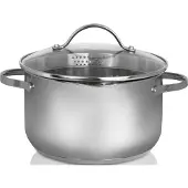 Kruger Kochtopf KRÜGER, silber (silberfarben), H:12cm Ø:20cm, Töpfe, Kochtopf, Induktion