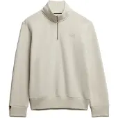 Superdry für Herren. M2013750A Essential Logo Sweatshirt mit halbem Reißverschluss beige (XXL), Lässig, Baumwolle