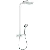 Hansgrohe Raindance Select E360 1 jet Showerpipe, mit ShowerTablet Select 300, 27288400, Farbe: Chrom / Weiß