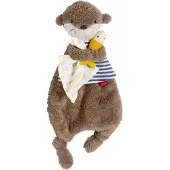 Fehn Schmusetuch "Otter Theo", Baby, braun, Musselin, Plüsch, Schnuffeltücher Schmusetuch