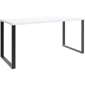 Wimex Schreibtisch "Home Desk", schwarz (schwarz, weiß), B:159cm H:75cm T:70cm, Tische, Schreibtisch, Mit Metallkufen, in 3 Breiten