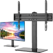 Nedis TVSM2040BK Fester TV-Ständer 37-70 Zoll bis 40 kg Glasfuß Schwarz