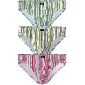 H.I.S. Slip H.I.S "im modischen Streifen", Herren, Gr. S, 3 Stk., Single Jersey, bunt (gestreift), Single Jersey, Obermaterial: 92% Baumwolle, 8% Elasthan (LYCRA), gestreift, körpernah, Unterhosen Slip