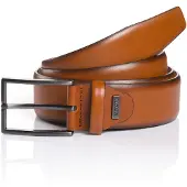 MONTI Ledergürtel "BORDEAUX", Herren, Gr. 110, braun (hellbraun), Rindsleder, Gürtel Ledergürtel, leicht matt, elegant, mit Logo