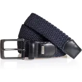 MONTI Ledergürtel "MONZA", Herren, Gr. 100, blau (marine), Materialmix, Gürtel Ledergürtel, strukturierte Optik, modern
