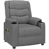 Syfax Massagesessel Grau Kunstleder