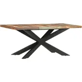 Syfax Esstisch 180 x 90 x 76 cm Recyceltes Massivholz