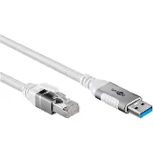 Goobay Ethernet-Kabel USB-A 3.0 auf RJ45, 3 m