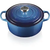 Le Creuset runde Cocotte Evo 24 cm Azurblau
