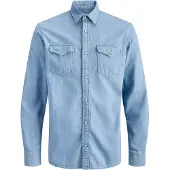 Jack & Jones JACK&JONES Essentials JJESHERIDAN Hemd Langarm Rundhals Regular Fit