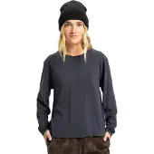 Quiksilver Langarmshirt "Essential", Damen, Gr. S, grau (tarmac), Obermaterial: 100% Baumwolle., Shirts Langarmshirt