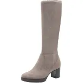 Jana Damenschuhe Reißverschluss Schaftstiefel Beige Freizeit