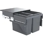 Hailo AS Cargo - 500mm - 17L/13L/13L/Deckel - Auszug 3610831 Abfallsammler Mülleimer