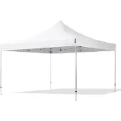 TOOLPORT 4x4m Aluminium Faltpavillon, ohne Seitenteile, weiß