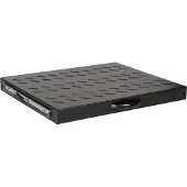Equip EZVS-19-1-60-B - Rack-Schieberegal - 600 mm tief - Schrankmontage - Schwarz - 1U - 48.3 cm (19")