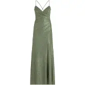 Vera Mont Abendkleid "Abendkleid im Glitzer-Look", Damen, Gr. 34, EURO, grün (grün, grün), Obermaterial: 81% Polyamid PA. 19% Elasthan EL., Kleider Abendkleid