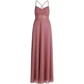 Vera Mont Abendkleid "Abendkleid im Glitzer-Look", Damen, Gr. 34, EURO, rosa (rosé, silber), Obermaterial: 100% Polyester PES., Kleider Abendkleid