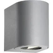 Nordlux LED-Außenwandleuchte Canto 2, grau, 10 cm, up/down, IP44