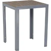 Gardissimo FIRE ALMA Nonwood Alu-Gartentisch Gartenmöbel 60x60cm silber