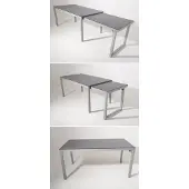Gardissimo FARO Keramik Ausziehtisch Gartentisch 160-260x90cm silber