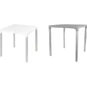 Lesli Living BELLA Gartentisch Bistrotisch Balkontisch Gartenmöbel 70x70cm grau