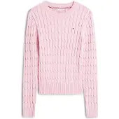 Tommy Hilfiger "CO CABLE MID GG C-NK LS SWT" mit Zopfmuster