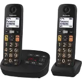 Panasonic KX-TGU132EXB, Analoges/DECT-Telefon, Kabelloses Mobilteil, Schwarz