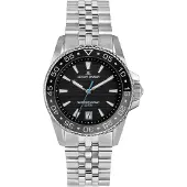 Jacques Lemans Quarzuhr "Liverpool Diver", silber (silberfarben, blau, grau, schwarz), Armbanduhren, Herren, silberfarben, Quarzuhr, Armbanduhr, Herrenuhr, Edelstahlarmband, analog, Tag