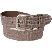 Jcc Ledergürtel "Ledergürtel 31022136", Damen, Gr. 85, grau (taupe metallic), Obermaterial: 100% Rindsleder Leather cow., Gürtel Ledergürtel