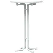 Syfax Bartisch Weiß Ø70x110 cm Holzwerkstoff und Stahl