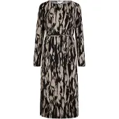 Apricot Zebra-Strick-Mini-Kleid