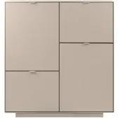 CALICOSY - Sideboard hoch mit 4 Türen, Sanddekor, L107 cm - VIKA