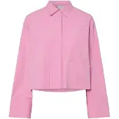 Y.A.S Hemdbluse "YASLEE LS SHORT SHIRT S. NOOS", Damen, Gr. 36, moonlite mauve, Web, Obermaterial: 100% Baumwolle, unifarben, kurz, Blusen Hemdbluse, Baumwolle
