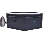NetSpa Octopus Outdoor Whirlpool halbstarr achteckig für 4-6 Personen 193 x 73 cm schwarz