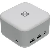 Xtrememac X-Cube PRO - Netzteil - 6-in-1 - 130 Watt - PD, SuperSpeed - 6 Ausgabeanschlussstellen (USB, USB-C, HDMI, RJ-45, 24-polig USB-C (100 Watt Durchleitung)