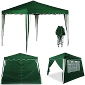 Deuba Faltpavillon 3 x 3 m mit 4 Seitenwände und Seitenfenster grün