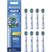 Oral-B Pro Precision Clean Aufsteckbürsten für elektrische Zahnbürste, 8 Stück, Zahnreinigung mit innovativen X-förmigen Borsten, Original Zahnbürstenaufsatz, Designed in Germany