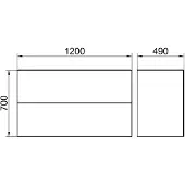 Keuco Waschtischunterschrank Edition 11 ART 120x70x49cm, 2 Ausz., IB, Lac m, G, we.