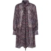 Seidensticker Sommerkleid , Damen, Gr. L (40), Normalgrößen, dunkelblau, 98% Polyester, 2% metallisierte Fasern, bedruckt, relaxed fit, Kleider Sommerkleid, 1/1 Binderkragen Druck