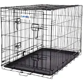 Lendo Online Hundebox klappbar 76x47x55 cm Schwarz Stahl