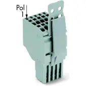 Wago 2020-204/143-000 2-Leiter-Federleiste,Push-in CAGE CLAMP,1,5 mm2,grau 2020204143000 - 50 Stück