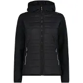 CMP Damen Fleecejacke Woman Jacket Hybrid Fix Hood 35H1626-U901 34 - Nero - 34