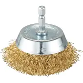Makita Topfbürste, Ø 63 mm, gewellt, verzinkt, 1/4-Sechskant