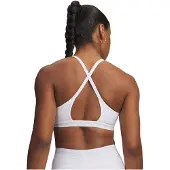Under Armour Damen Sport BH UA Crossback Low Bra 1386424-001 L - White/Halo Gray - L