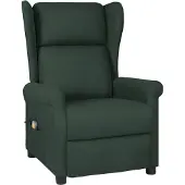 Syfax Massagesessel Dunkelgrün Stoff