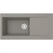 Respekta Einbau Küchen Spüle Granit Mineralite 100 x 50 Beton Grau Denver