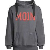 Salzhaut Kapuzenpullover "Hoodie HEFF - MOIN", Herren, Gr. L, grau (anthra, neon rot), Obermaterial: 55% Baumwolle CO. 45% Polyester PES., Pullover Kapuzenpullover